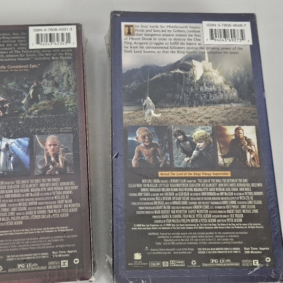 New factory sealed* VHS☆☆ Lord of the Rings trilogy♡ rare☆ collectable * - Picture 13 of 15